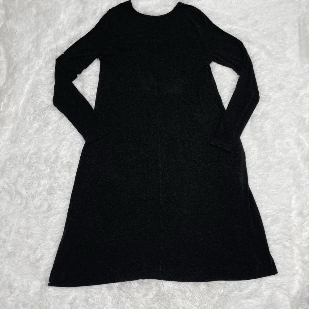 Eileen Fisher Women’s Shift Dress Size S Small Gray Viscose Stretch Minimalist - Picture 1 of 8